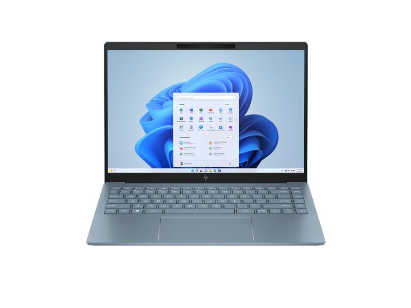 HP Pav 14 Plus Blue Depan