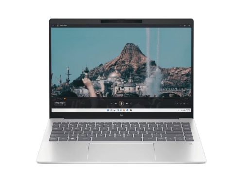 HP Pav 14 Plus Silver Depan